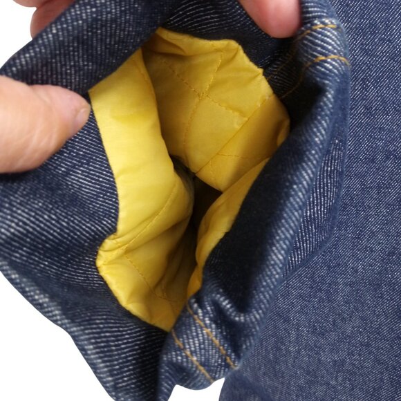 Vintage Sears Roebucks Denim Chore Coat Size 44 T 70s Sherpa Rancher Western - Picture 13 of 15